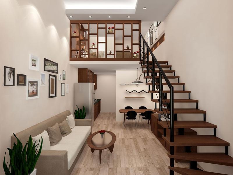 nhà cấp 4 có gác lửng