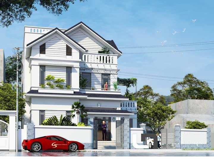 nhà 2 tầng mái thái